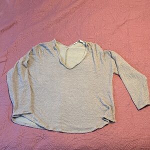 Lush Women's Light Gray Long Sleeve Top